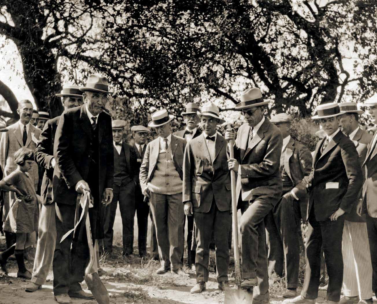Historic photograph of a groundbreaking ceremony