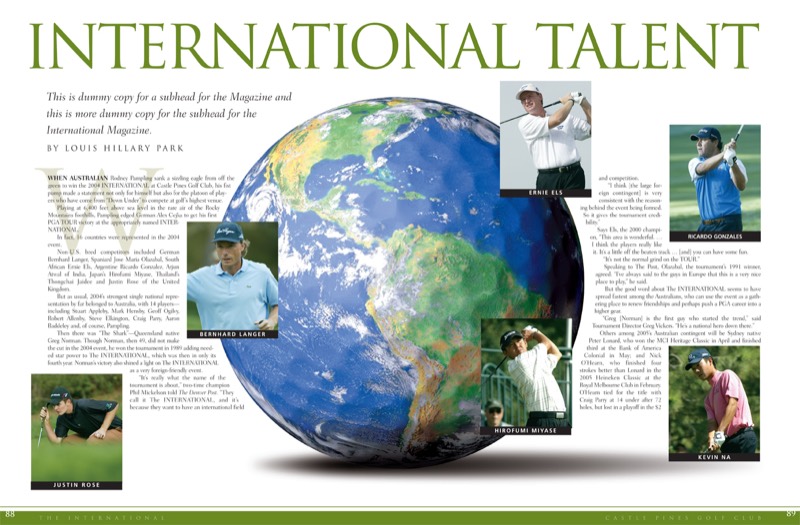 Sample magazine spread
